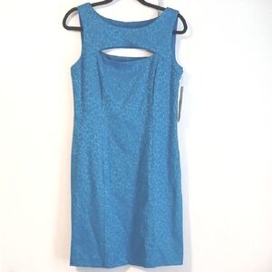 Leslie Fay "Royal" Blue Cutout Dress in Size 10 (NWT)